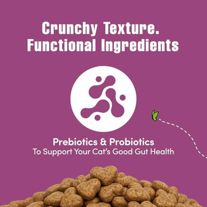 Get Naked Biteables Daily Crunchy Cat Treats for Digestive Health, Chicken Flavor, Made with Real Chicken, DHA and Omega to Support Skin Health, Functional Crunchy Chews, Grain-Free, 6oz