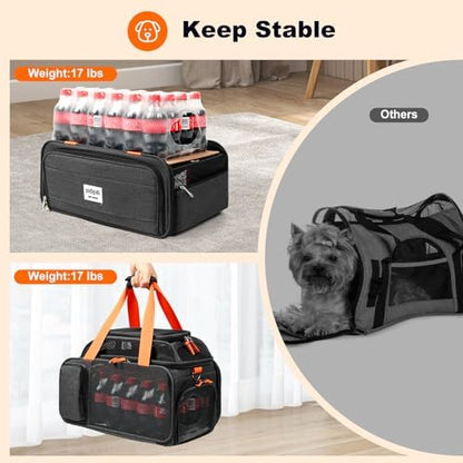 pidipiti 17x12.5x8.5 Soft-Sided pet Carrier,for Extra-Small Dog/Medium cat