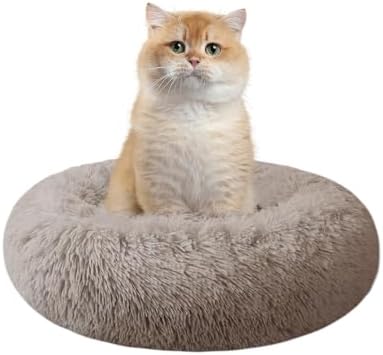 Nisrada Cat Beds for Indoor Cats,15.7 Inch Small Cats Beds, Washable-Round Pet Bed for Puppy and Kitten with Slip-Resistant Bottom