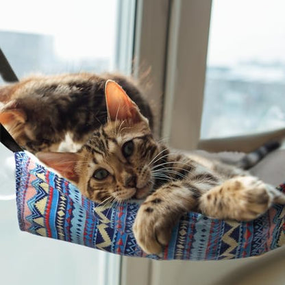 Jetec 2 Pack Cat Hammock for Cage, Ethnic Pattern, M