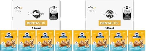 Pedigree DENTASTIX Toy/Small Dog Dental Treats Original Flavor Dental Bones, 56 oz. Multipack (232 Treats) (Pack of 2)