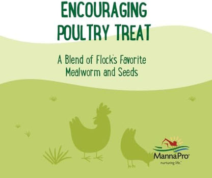 Manna Pro Coop Cakes Chicken Treats, Dried Mealworms & Sunflower, 3 Cakes