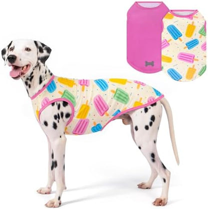 KYEESE 2Pack Dog Shirts for Large Dogs Breathable Mesh Tank Top