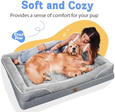 Chez Paw Waterproof Orthopedic XL Dog Bed for Large and Extra Large Dogs