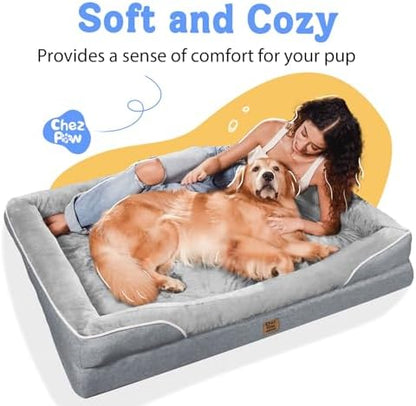 Chez Paw Waterproof Orthopedic XL Dog Bed for Large and Extra Large Dogs