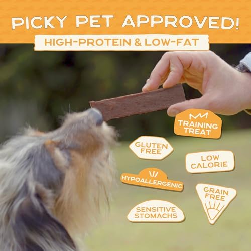 Smart Cookie Single Ingredient Rabbit Jerky Dog Treats - Training Treat Strips for Dogs and Puppies with Allergies, Sensitive Stomachs - Dehydrated, 100% Meat, Grain Free, Made in USA - 3oz, Pack of 3