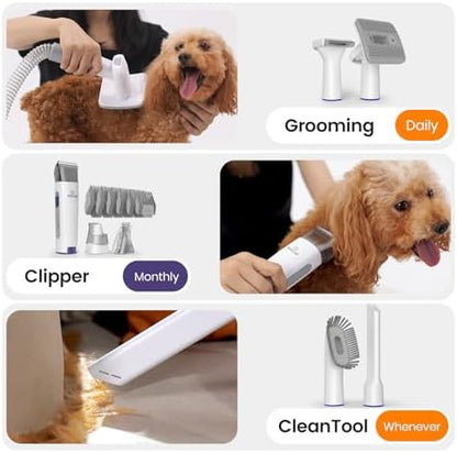 oneisall Dog Grooming Vacuum with Clipper & Nail Grinder&Trimmer