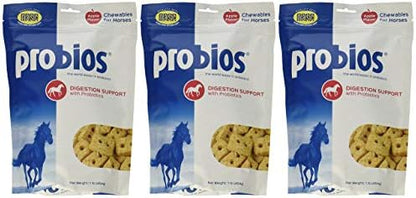 (3 Pack) Probios Probiotic Treats For Horses, Apple Flavor, 1 Pound Each