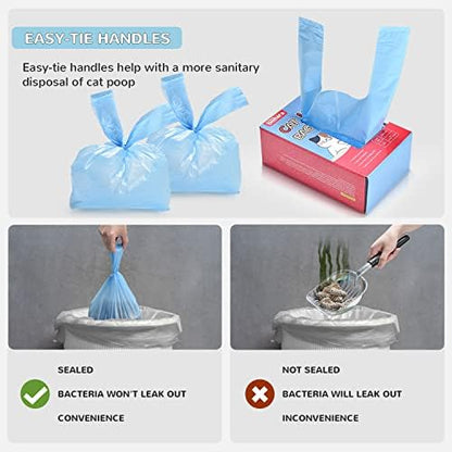 Cat Litter Bags, 120 Count, Ultra Thick, Scented, Leak-Proof, Disposable, 15 Liters Capacity