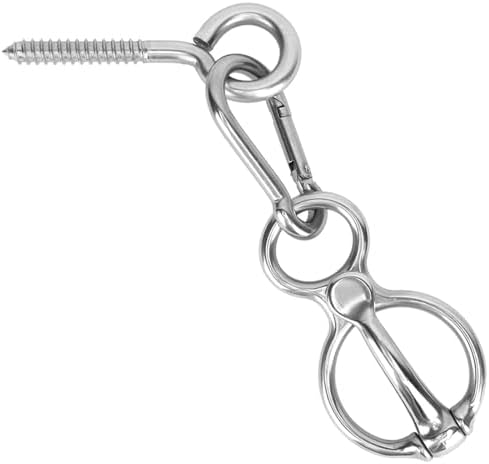 Dayimado Horse Tie Ring, Stainless Steel Tie Ring for Horses, Durable and Safe Horse Tack Supplies for Indoor and Outdoor Reducing Horse Injured When Pull Back