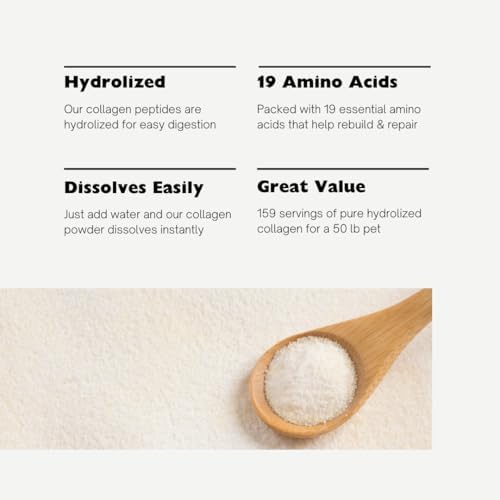 Nature's Diet Beef Collagen Peptides Type 1 for Dogs & Cats, Joint, Digestion & Skin Health Support, Premium Human Grade, Grass fed
