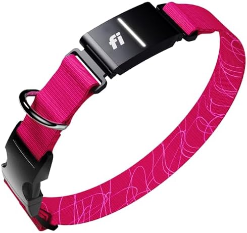 Fi Series 3+ GPS Dog Collar & Tracker, 12-Mo Membership Included, Pink L
