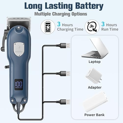 Dog Rechargeable Cordless Clippers for Grooming for Heavy Thick Hair&Coats