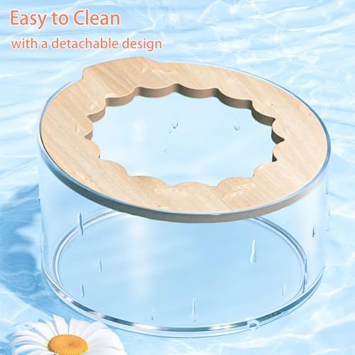 Marchul Hamster Sand Bath Container, Hamster Sand Bath Box with Cleaning Scoop, Transparent Hamster Bathtub Bathroom Toilet, Easy to Clean, Hamster Litter Box for Dwarf Hamster, Syrian Hamster, Gerbil