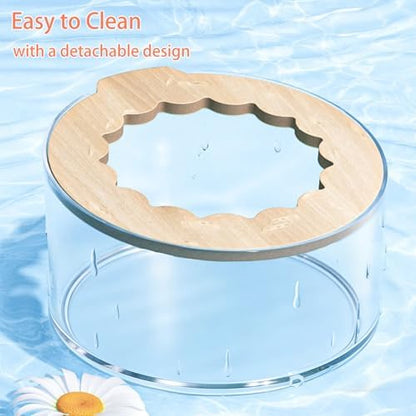 Marchul Hamster Sand Bath Container, Hamster Sand Bath Box with Cleaning Scoop, Transparent Hamster Bathtub Bathroom Toilet, Easy to Clean, Hamster Litter Box for Dwarf Hamster, Syrian Hamster, Gerbil