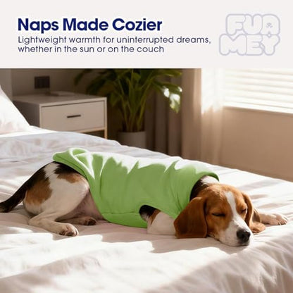 FUAMEY Dog Fleece Vest for Small Dogs,Warm Stretchy Dog Sweatshirts Pullover with Leash Hole Dogs Sweater Soft Pet Turtleneck Cozy Pet Vest Lightweight Sleeveless Green XXS