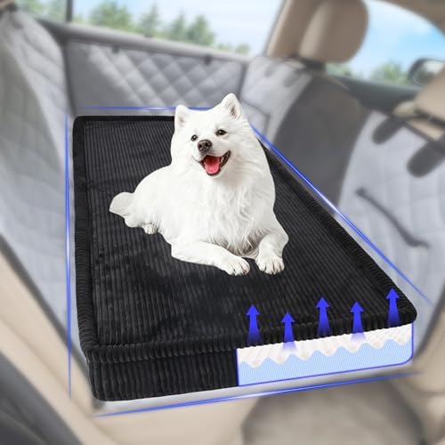 Loiion Dog Car Bed, Non-Slip Backseat Extender Pet Mat 50"x24.6"x4"