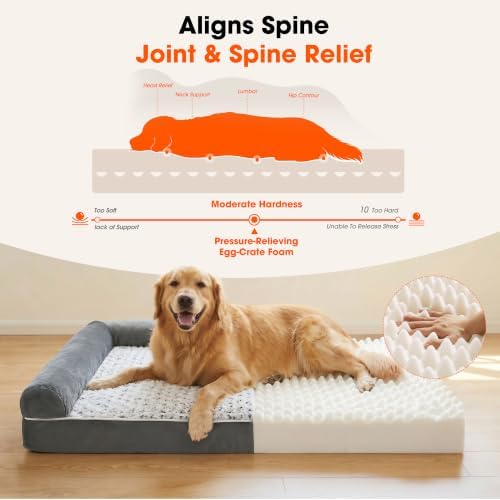 Waterproof Short Plush Orthopedic Sofa Dog Bed for Large Dogs