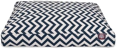 Majestic Pet Rectangular Dog Bed, X-Large, 50x42x5 in, Washable, Navy Blue