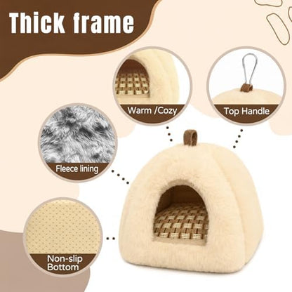 Guinea Pig Hideout with Removable Cooling Mat, Small Animal Bed