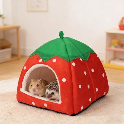Hedgehog Hideout Small Animal Bed Nest Cave, Guinea Pig Hamster Warm House Cage Supplies Accessories