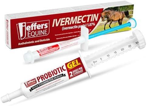 Jeffers IverPro Ivermectin Horse Dewormer & Probiotic Gel Kit for Horses