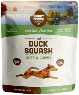 Smart Cookie Healthy Soft Dog Treats - Duck & Squash - Grain Free Limited Ingredient Training Treats for Dogs with Sensitive Stomach & Allergies, Natural Novel Protein, Made in the USA (5oz.)