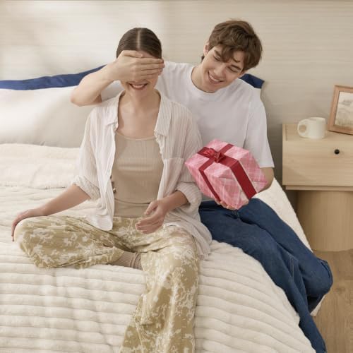 Bedsure ComfyFleece™ Waterproof Blanket for Bed, King（86"x108"） Cream