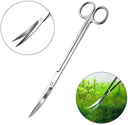 3 in 1 Aquarium Aquascape Tools Kit Long Stainless Steel Aquarium Tank Aquatic Plant Tweezers Scissors Tools
