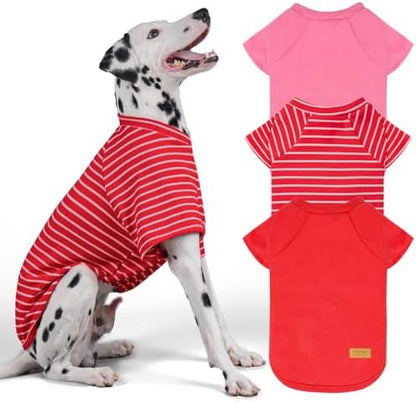 KYEESE 3Pack Dog Sweater with Sleeves Fleece Shirt for Large Dogs