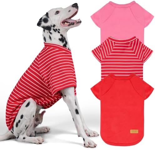 KYEESE 3Pack Dog Sweater with Sleeves Fleece Shirt for Large Dogs