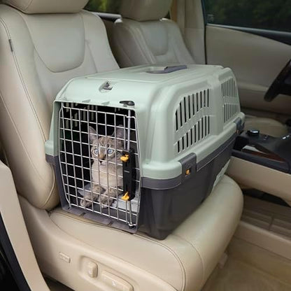 Midwest Homes for Pets Skudo 24” Plastic Cat Carrier with Integrated Litter pan