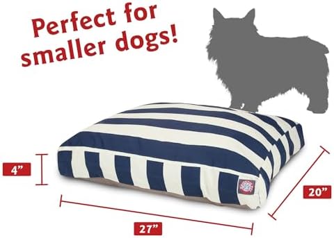 Majestic Pet Shredded Memory Foam Dog Bed Small with Removable Washable Cover – Rectangle Orthopedic Dog Bed–Durable Dog Crate Bed-Flat Dog Bed for Senior Dogs - (27x20) S - Villa - Fern