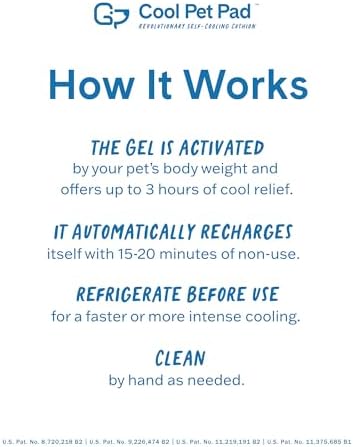 The Green Pet Shop Cool Pet Pad - Small, Disney’s Stitch - Self-Cooling, Pressure Activated Mat for Dogs & Cats from 9-20 lbs - Non-Toxic Gel, No Water Needed