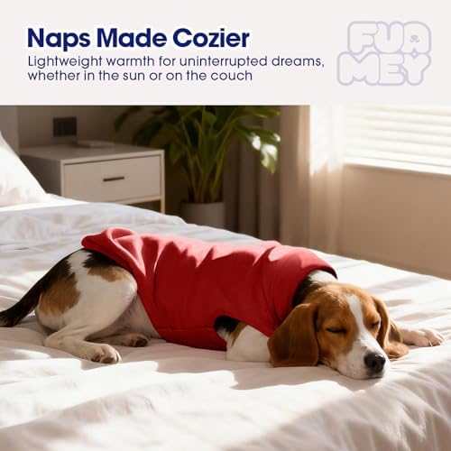 FUAMEY Dog Fleece Vest for Medium Dogs,Warm Stretchy Dog Sweatshirts Pullover with Leash Hole Dogs Sweater Soft Pet Turtleneck Cozy Pet Vest Lightweight Sleeveless Red M