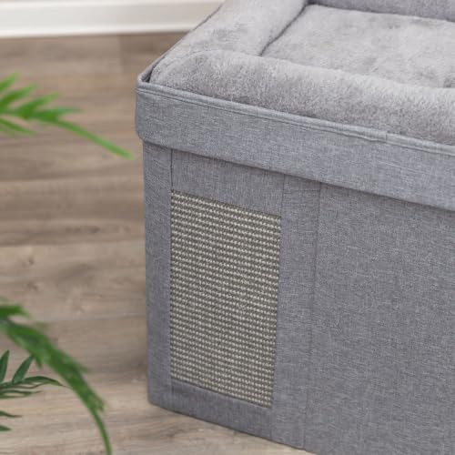 Trixie Crazy Cube Stackable Cat Condos, Gray, 1-Story