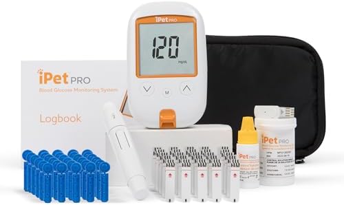 iPet PRO Blood Glucose Monitoring System, Kit Designed for Dogs & Cats