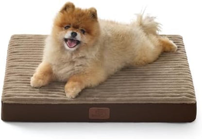 Bedsure ComfyFleece Small Dog Bed with Washable Cover, 23x17 Cat Puppy Bed