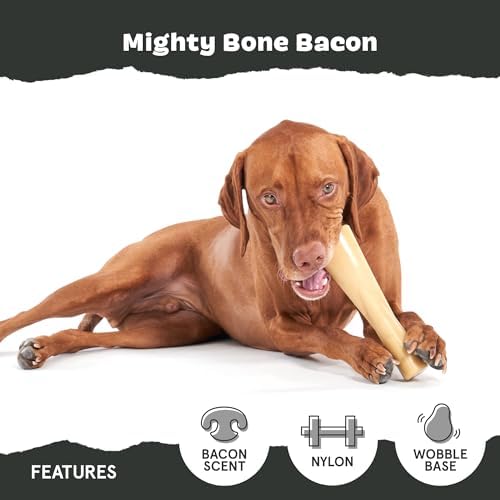 BarkBox Bacon Bone Super Chewer - Toy for Large Dogs