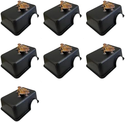 Reptile Hide Cave - Small Multipack (7X), Plastic Hideouts for Leopard Geckos, Snakes, Lizards & More