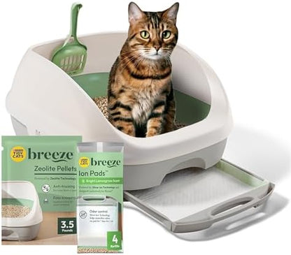 Purina Tidy Cats Breeze Cat Litter Box System Kit with Pellets & Pads