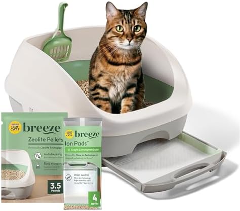 Purina Tidy Cats Breeze Cat Litter Box System Kit with Pellets & Pads