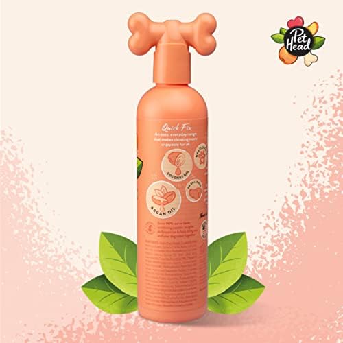 Pet Head Quick Fix 2 in 1 Dog Shampoo & Conditioner | Peach Scent |16fl oz.