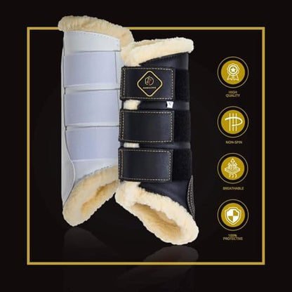 Kavallerie Classic Tendon Boots, Impact-Absorbing Material, Breathable & Evenly Distribute Pressure, Protect Tendon and Ligaments, Anti-Slip, Anti- Sore and Moisture Repellant Show Jumping Boots