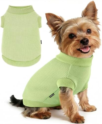 1 Pack Dog Shirt for Small Supplies Functional Waffle Dog Clothes Warm Soft Sweatshirt Outfit for Dogs Cats Pet Apparel