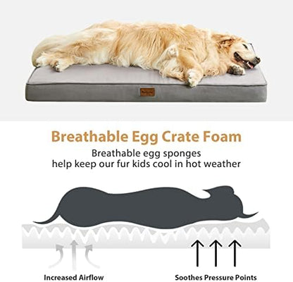 BFPETHOME Outdoor Waterproof Dog Bed for Large Dogs, Washable Cover, 36"