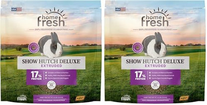 Blue Seal Fresh Show Hutch Deluxe 17 Rabbit Food - Resealable Packaging to Hold in Freshness, Promotes a Healthy Digestive System and Proper Intake - 4.5 LB Bag (Pack of 2)