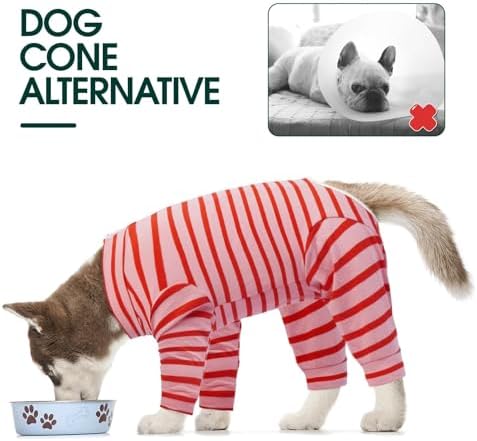 Kuoser Dog Recovery Suit, Anti-Licking Pajamas for Wounds