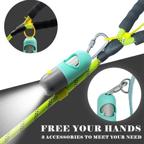 YUCHIYA Dog Poop Bag Holder Dispenser with LED Flashlight(Mint Green)