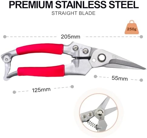 Goat Hoof Trimmers and Farrier Shears – Versatile Hoof, Wire, and Pipe Cutting Tool for Livestock – Silver (Silver-Red 1pack)